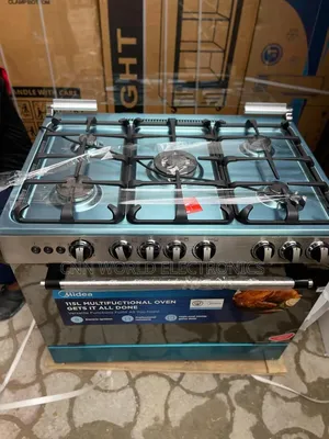New Midea 5 Burners Automatic Standing Gas Cooker Oven Blue Flame