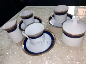 Luxury Cobalt Blue and Gold Ceramic Coffee/Tea Set