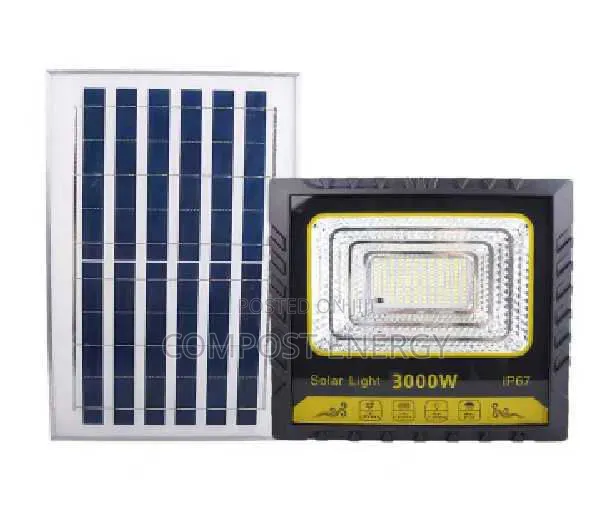 Solar Flood Light With External Panel