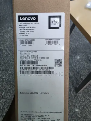 New Laptop Lenovo Ideapad 3 4GB Intel Core i3 SSD 256GB