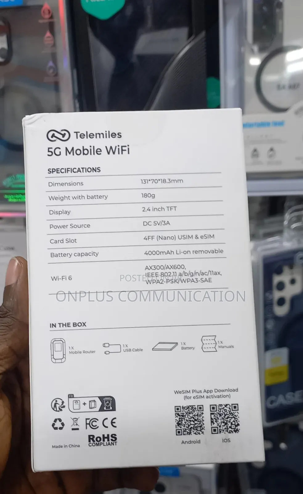 Telemiles M52 5g Mobile Mifi Portable Router