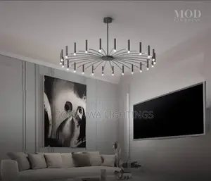 Modern Black Led Chandelier Lighting Art Pendant Lamp
