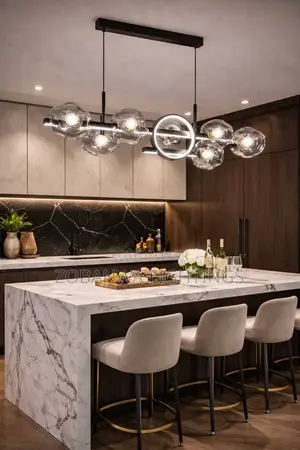 Modern Glass Ball Chandeliers Led Pendant Light Stylish Hanging Lamp F