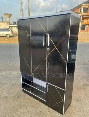 Luxury 3-Door Wardrobe With Shoe Rack – ₦120,000