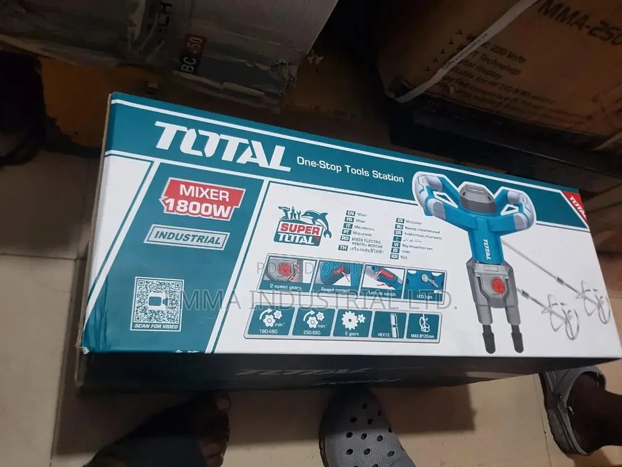 Total Industrial Mixer 1800w Double Rod