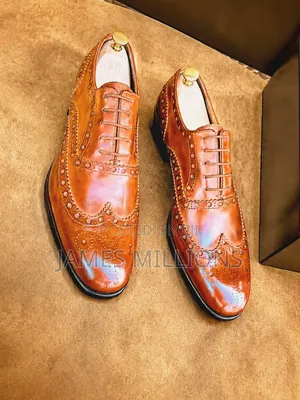 Handcrafted Brown Patina Oxford Shoe