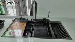 5 Button Multiple Purpose Sink With Plate Rack