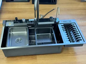 5 Button Multiple Purpose Sink With Plate Rack