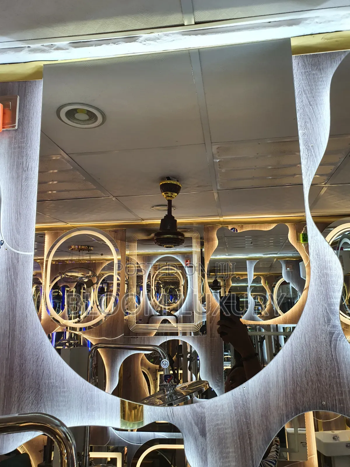 Oval Shaped 3 Color Led Mirror