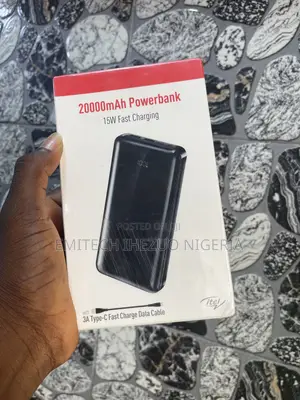Itel Power Bank 20,000 Mah With 3a Type C Fast Charge Data Cable