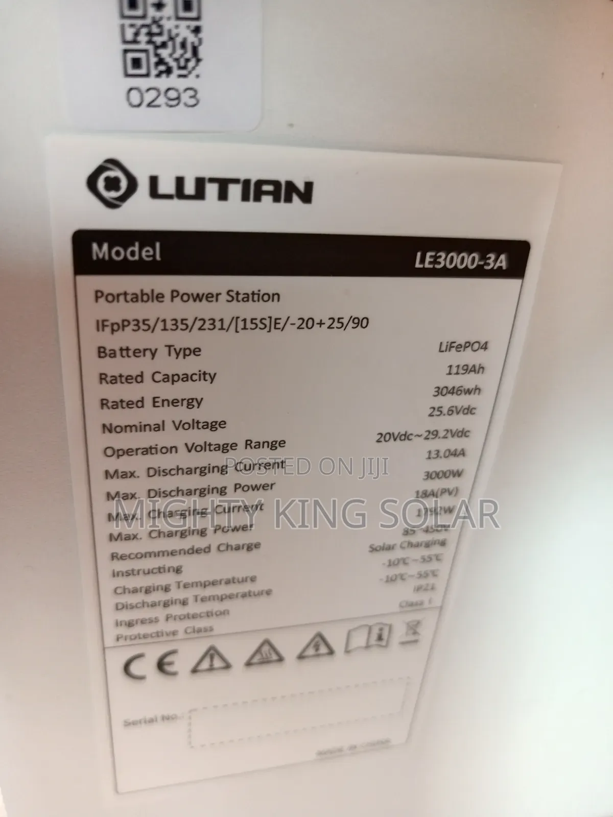3000w Output Plus 3046kwh Lutian Solar Generator
