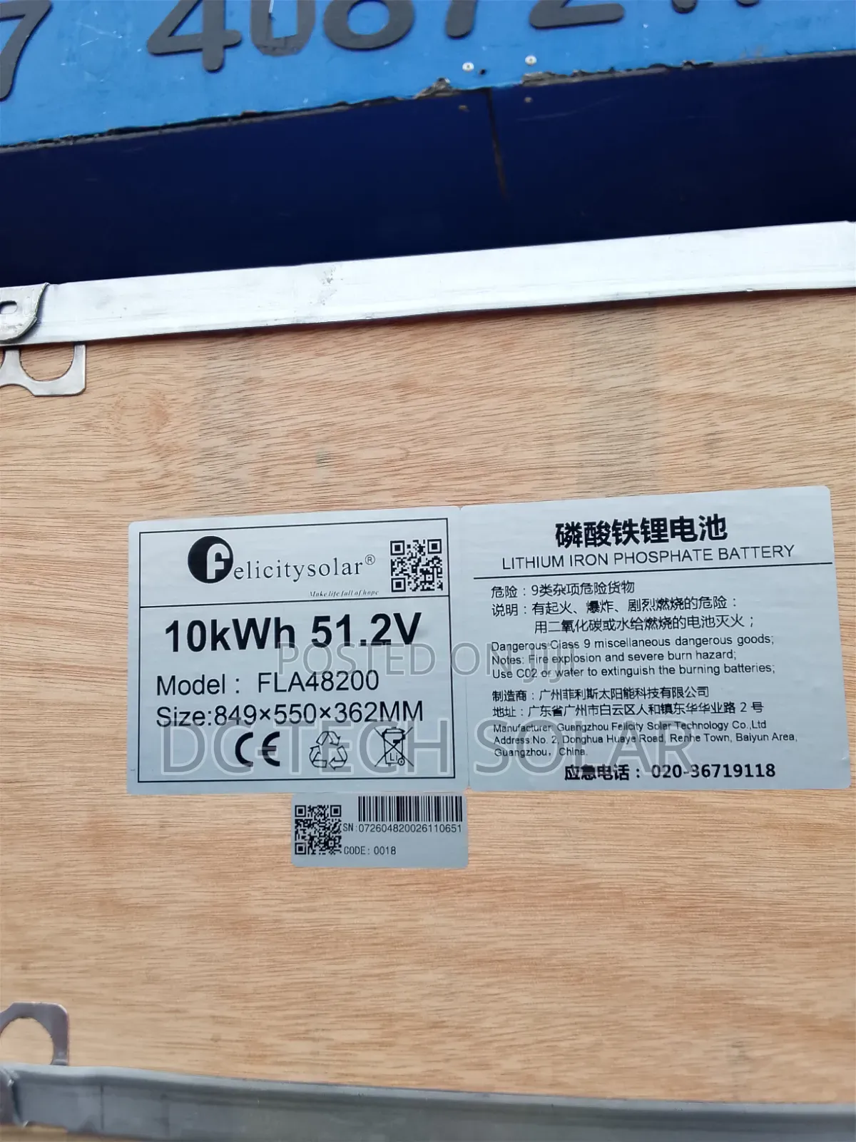 Felicity 10 KWH Lithium Battery