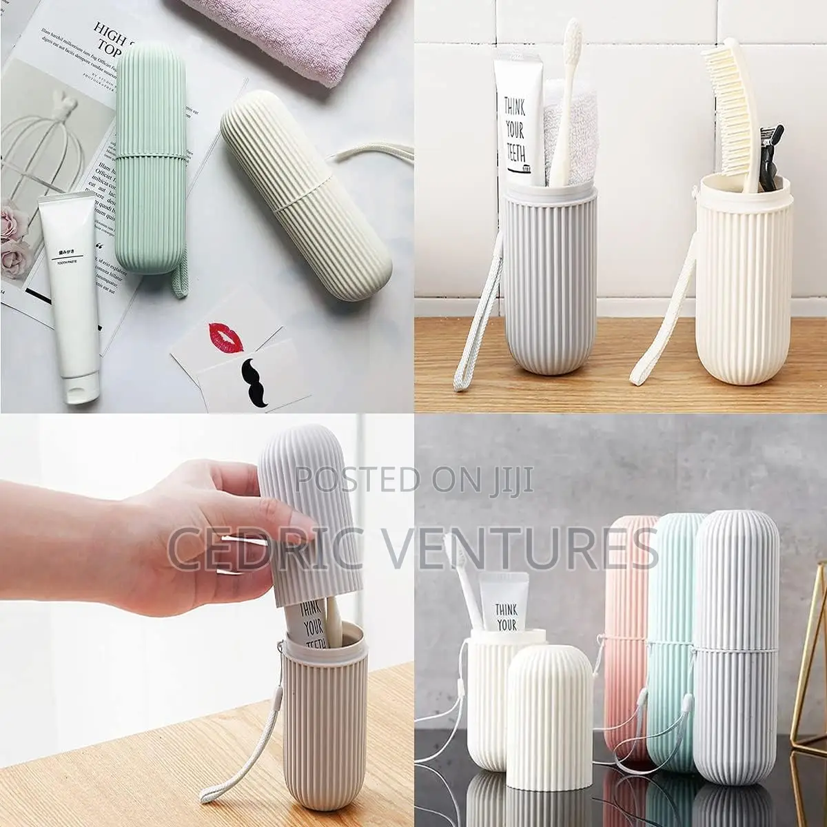 Plastic Toothbrush and Toothpaste Case/ Holder