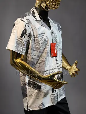 Newspaper Print Vintage Shirt