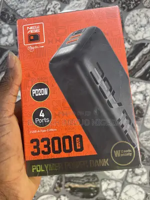 New Age 33,000 Mah ,2 Usb Type A, Type C and Micro