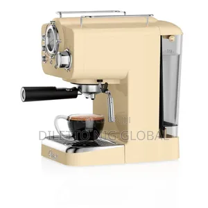 Swan Retro Pump Espresso Coffee Machine Cream