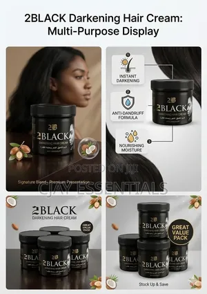 2b 2black Darkening Hair Cream (Anti-Dandruff)