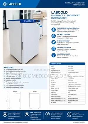 Uk Used Labcold Pharmacy / Laboratory Refrigerator