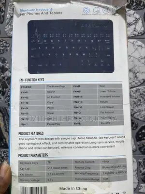 Wireless Bluetooth Keyboard for Phone and Tablets