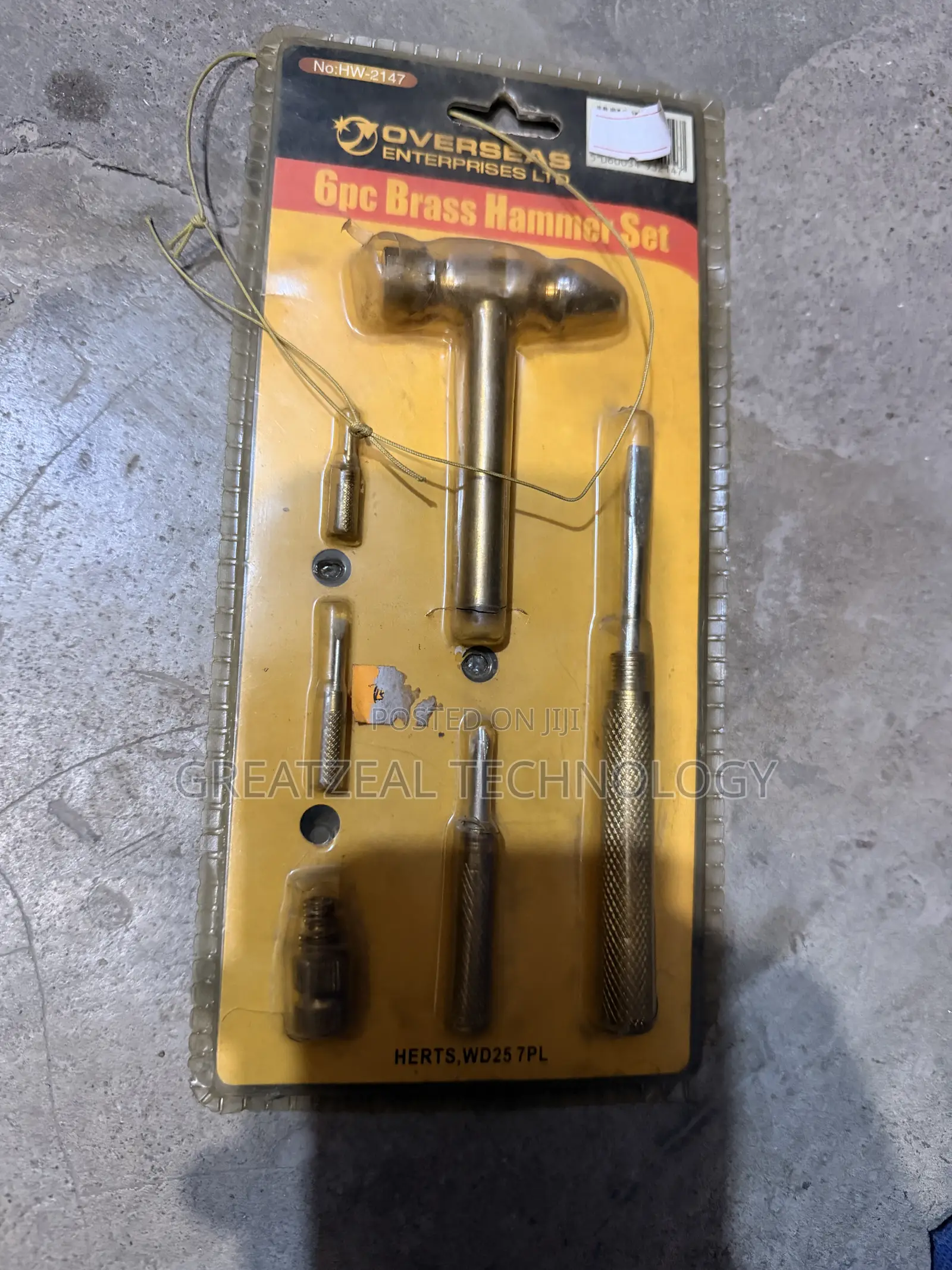 6pcs Brass Hammer Set