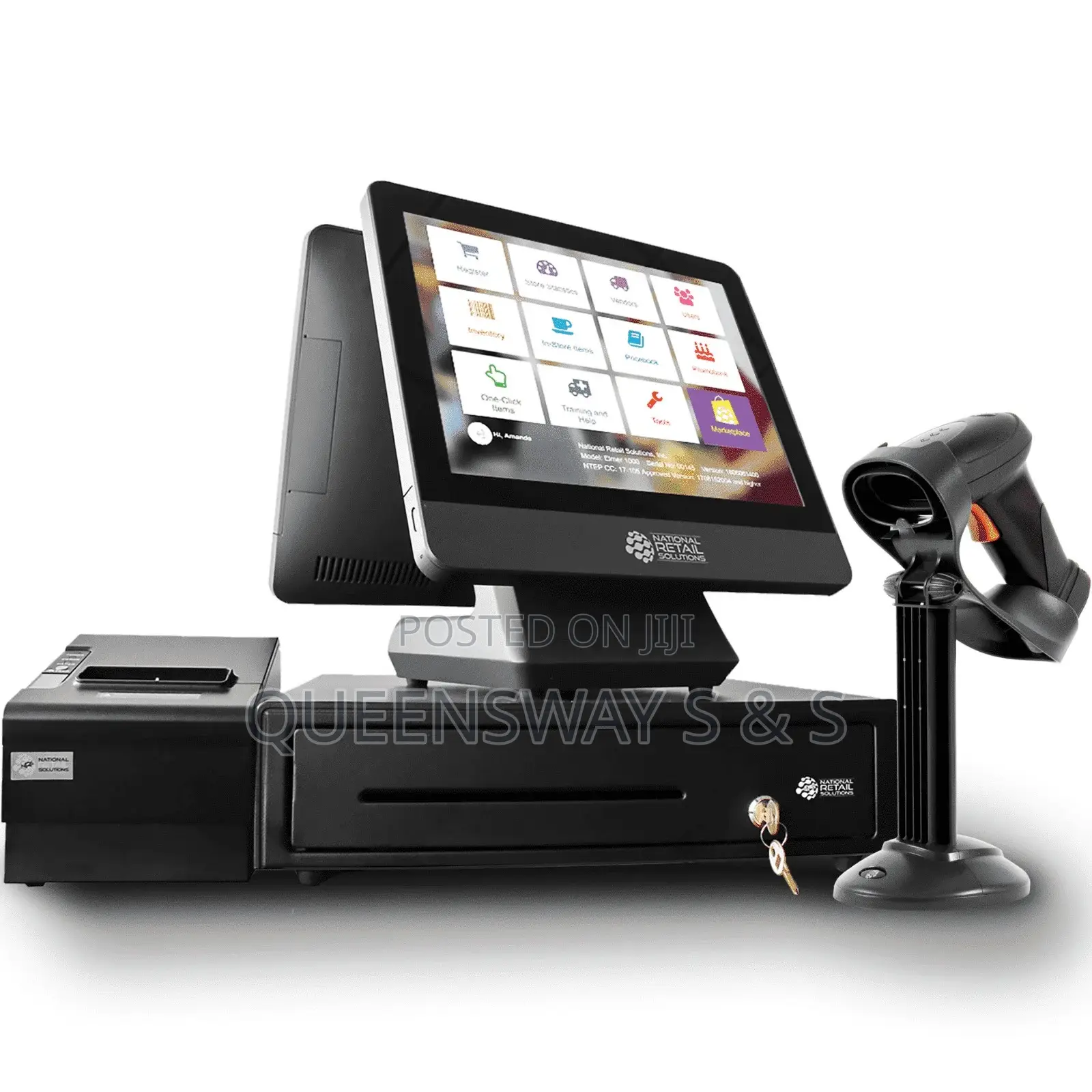 Dual-Screen Professional Pos System – Full Set, 100% Working