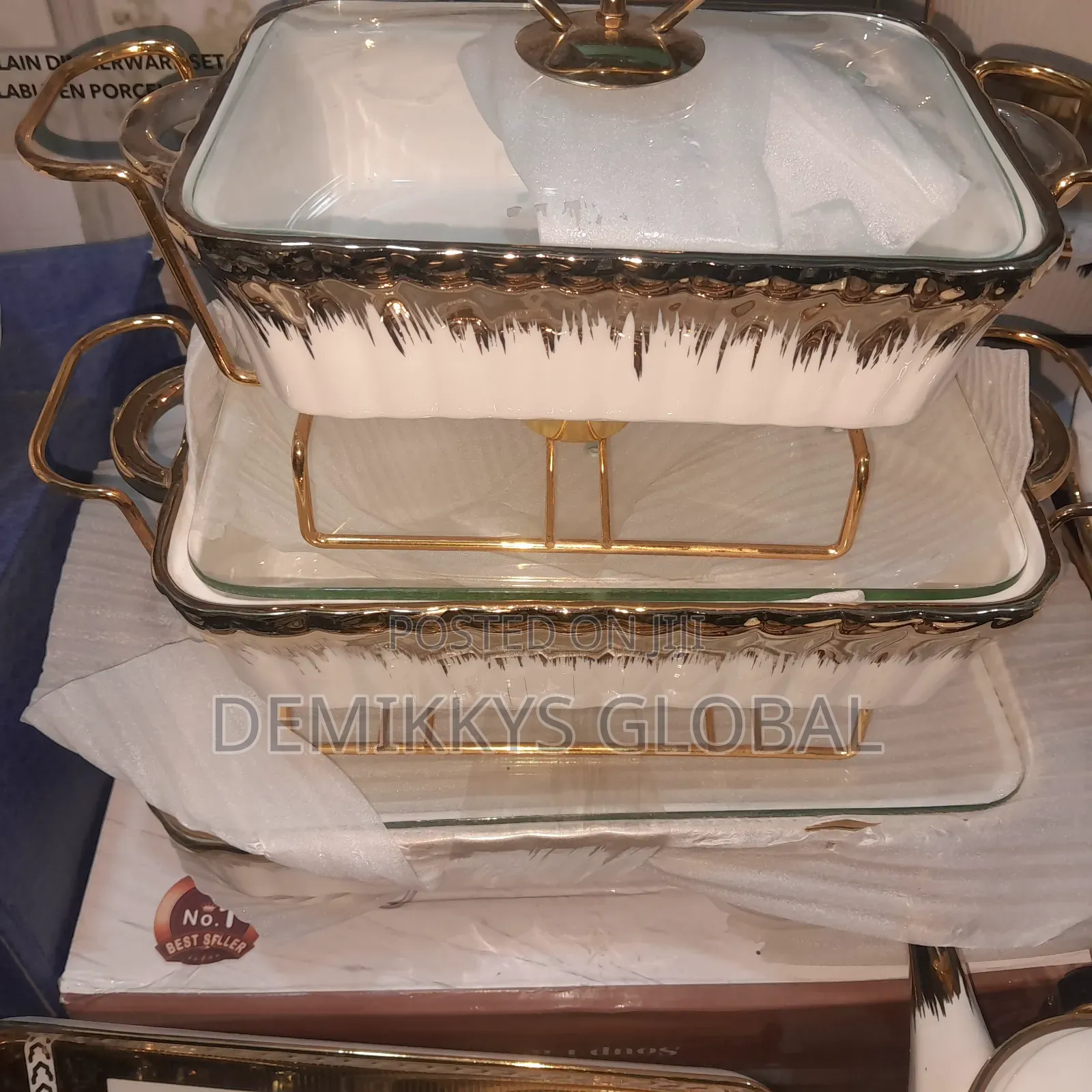 Ceramic Chaffing Dish- 3 Sets
