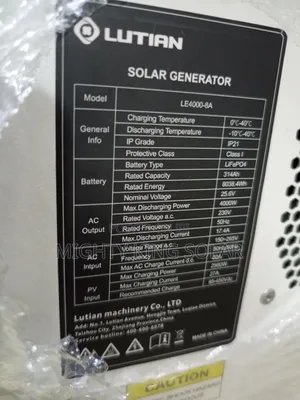 8038kwh Plus 4kva Lutian Solar Generator
