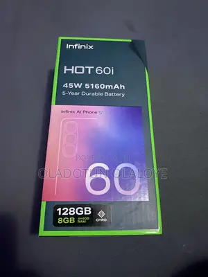 New Infinix Hot 60i 128 GB Black
