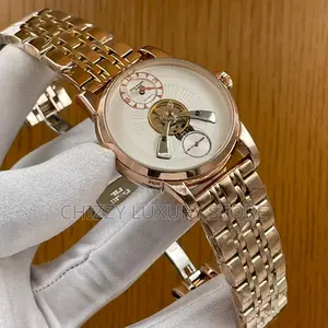 Patek Philippe Quality Luxury Men Chronograph Chain Strap Wristwatch