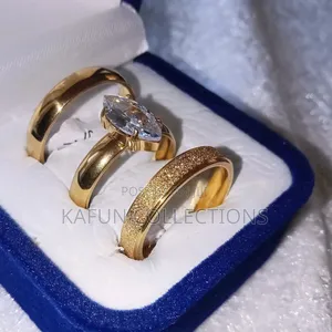 Non-Tarnishing Titanium Steel Wedding Rings Set