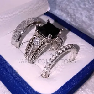 Non-fading Titanium Steel And 18kgp Couples Ring Set