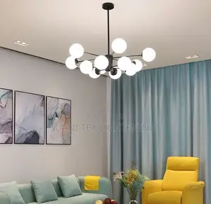 Nordic Lamps Magic Bean Glass Living Room Chandelier Personality Creat