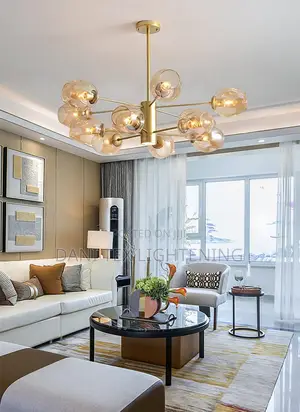 Nordic Lamps Magic Bean Glass Living Room Chandelier Personality Creat