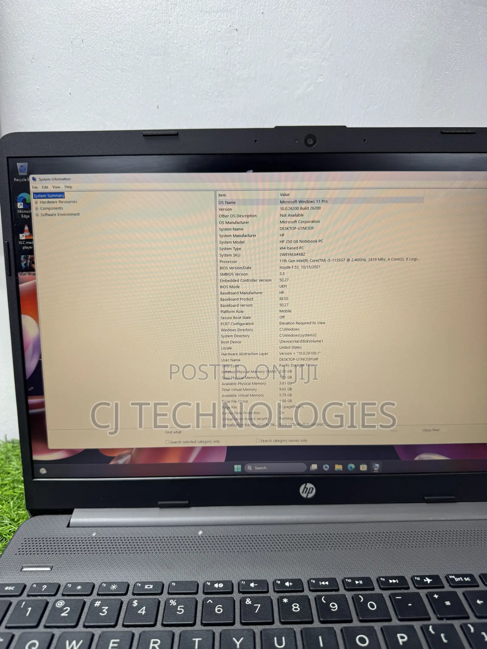 Laptop HP 250 G10 8GB Intel Core i5 SSD 256GB