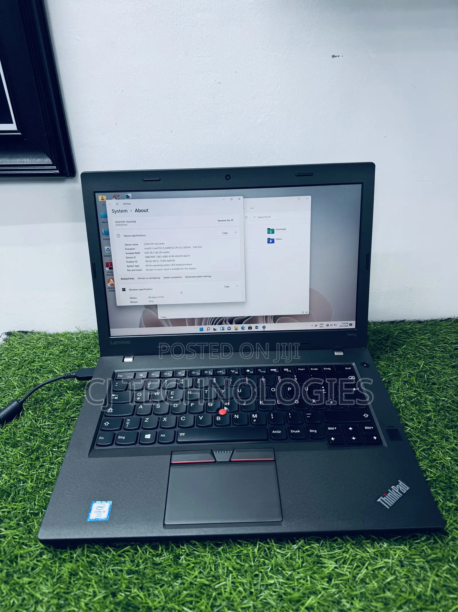 Laptop Lenovo ThinkPad T460 8GB Intel Core i5 SSD 256GB
