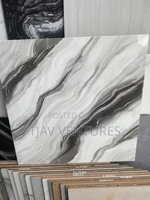 Glossy Floor Tiles Marble Design