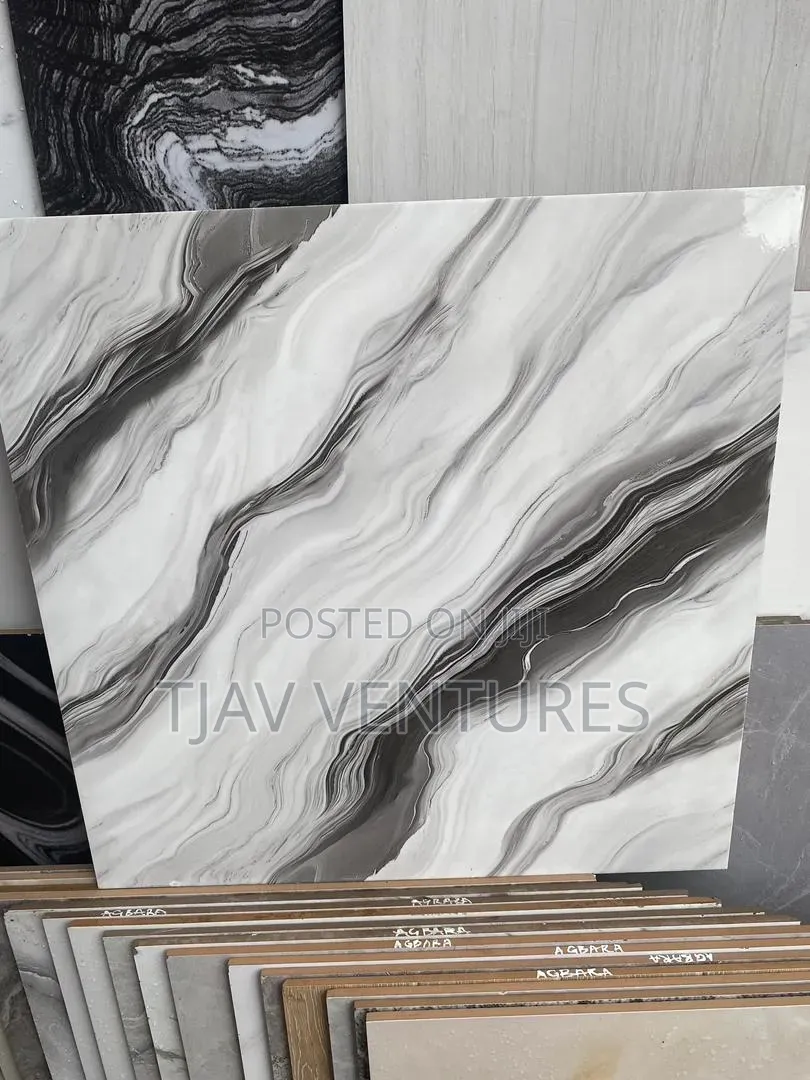 Glossy Floor Tiles Marble Design