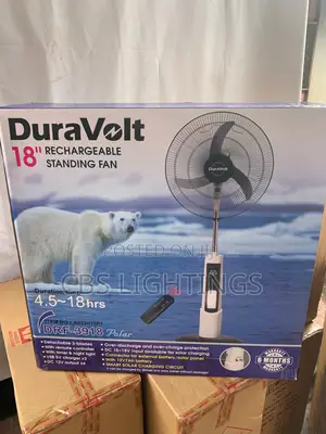 Duravolt 18" Rechargeable Standing Fan