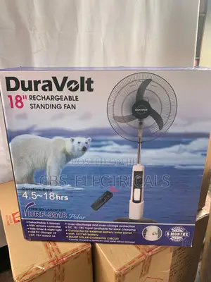 Duravolt 18" Rechargeable Standing Fan