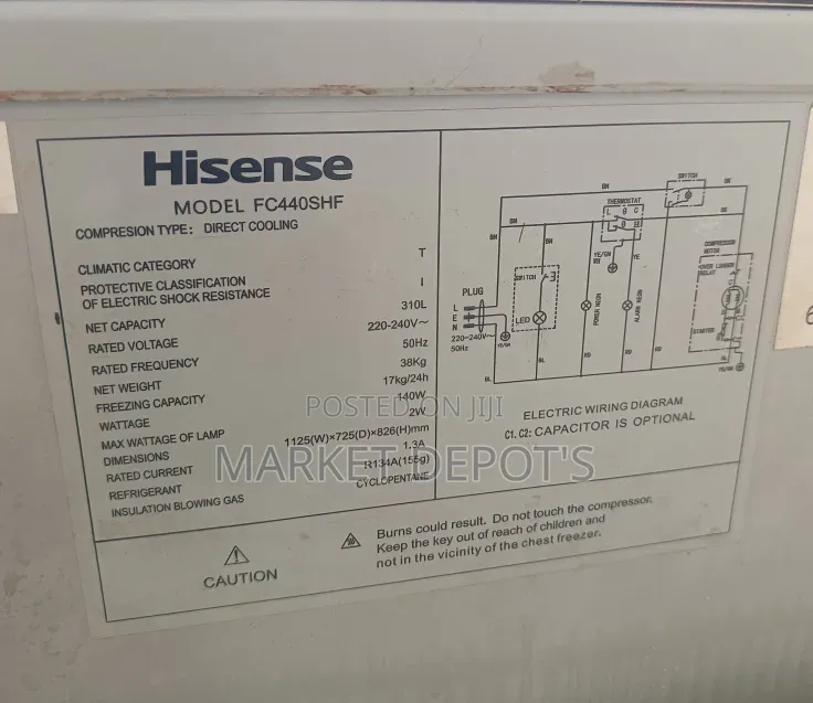 Hisense 310l Freezer.