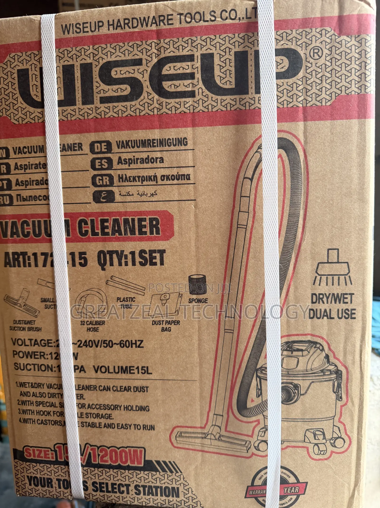 Wise Up Vacuum Cleaner 15l 1200w