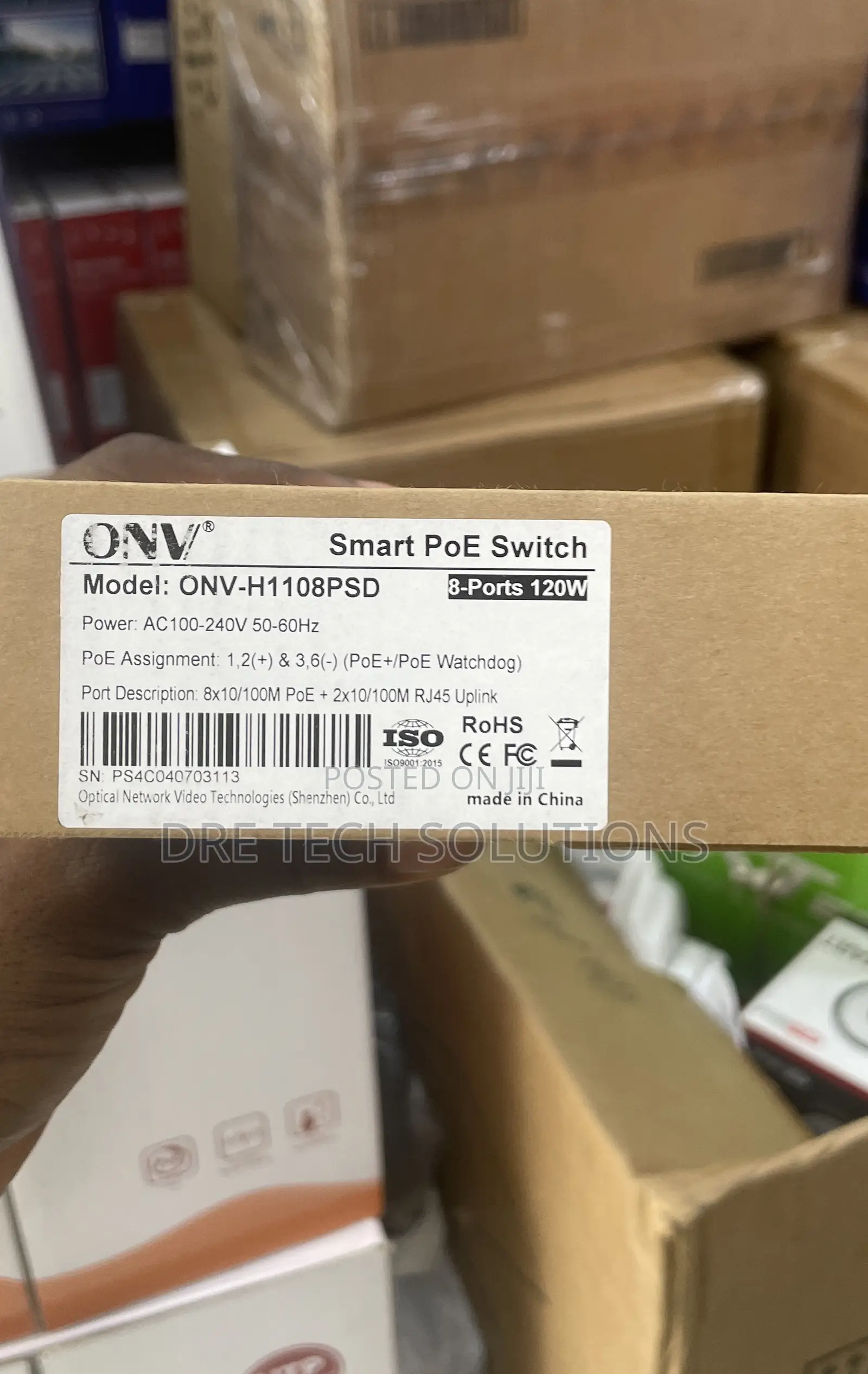 Onv 8 Port Poe Switch.