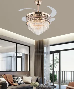 Crystal Fan Chandelier Available for Sale