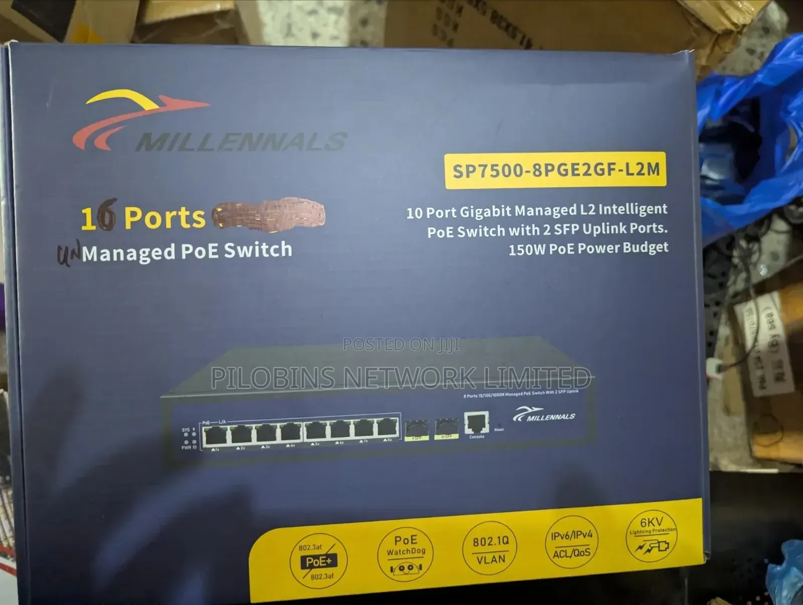 19 Ports Fast Ethernet Poe Switch