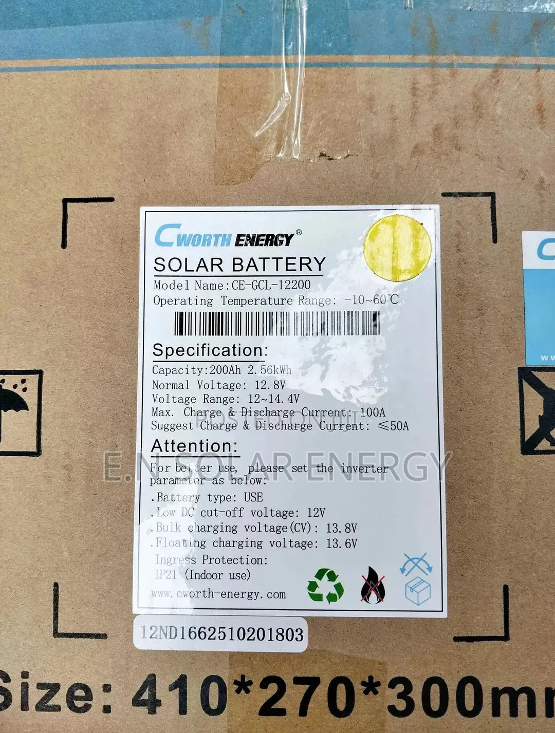 2.5kwh/12vv Cworth Lithium Battery Available