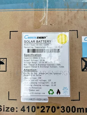 2.5kwh/12vv Cworth Lithium Battery Available
