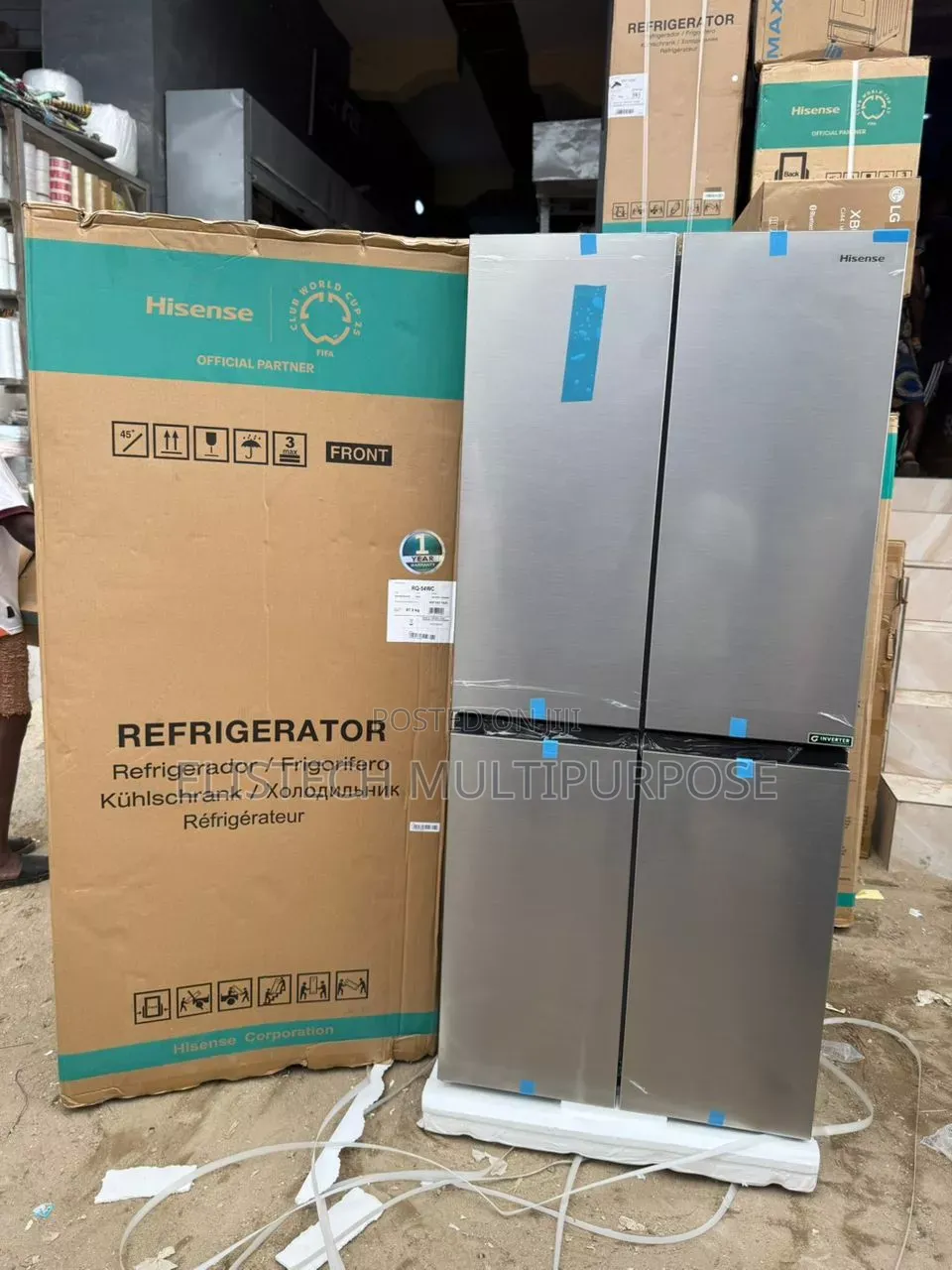 Hisense 392l Four-Door Side-by-Side Inverter Refrigerator