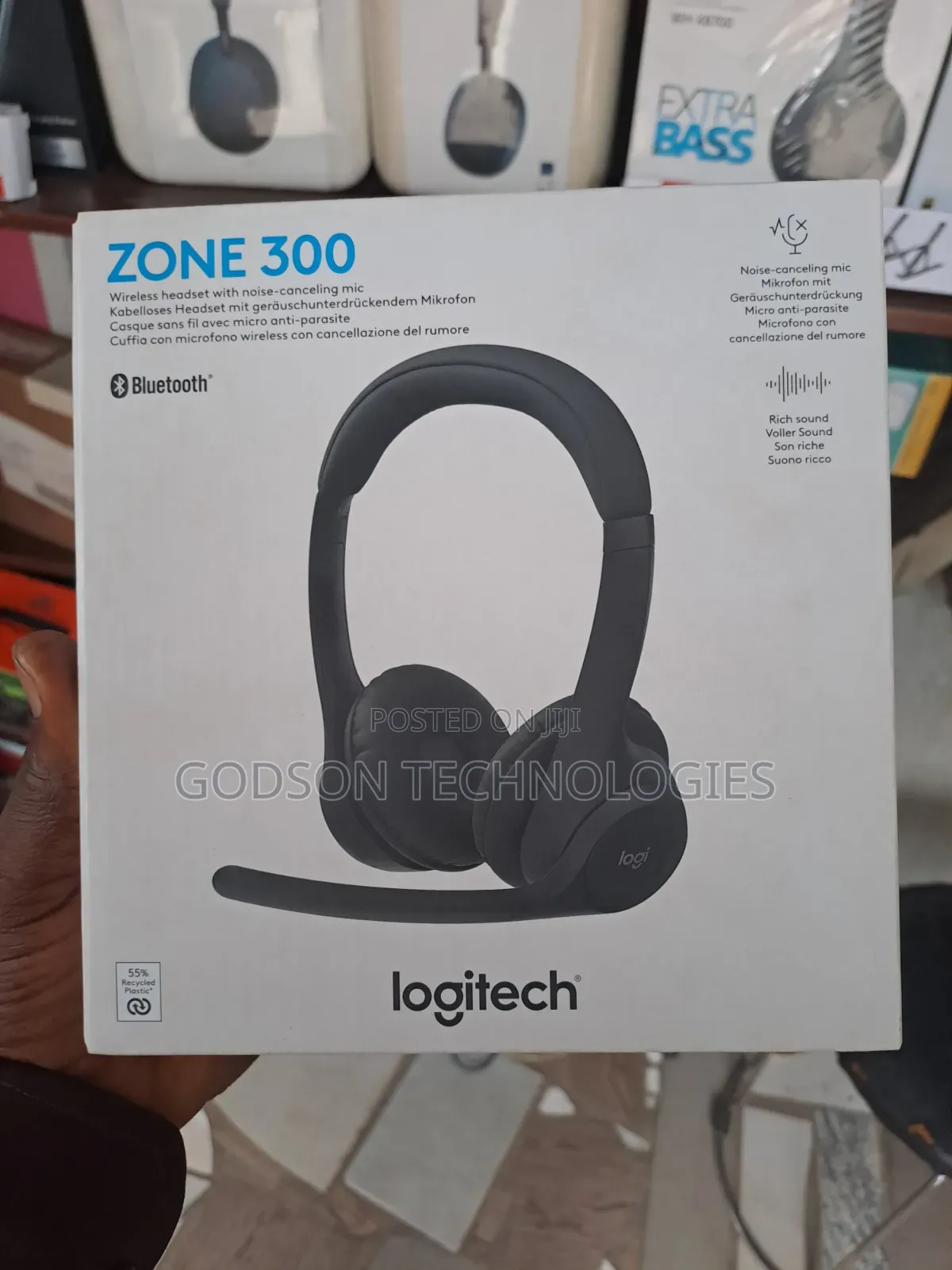Logitech Zone 300 Wireless Bluetooth Headset With Mic
