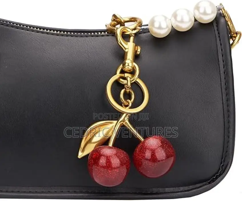Strawberry Cherry Apple Charm Keychain for Women - 2pcs