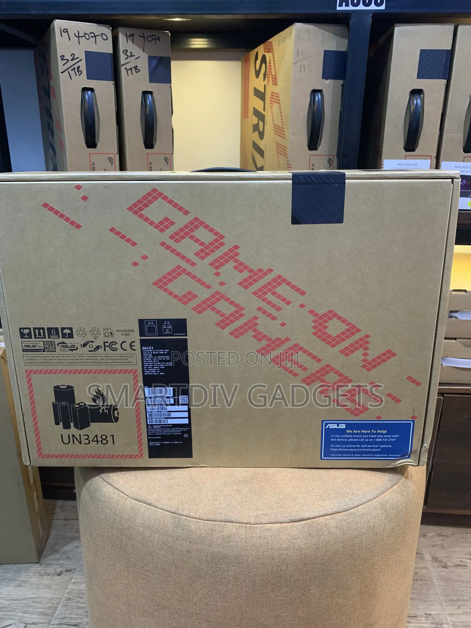 New Laptop Asus ROG Strix G16 G614 8GB Intel Core i7 SSD 1T